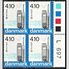 FRIMRKER DANMARK | 1988 - AFA 912 - Europamrker - 4,10 Kr. flerfarvet i 4-blok - Postfrisk