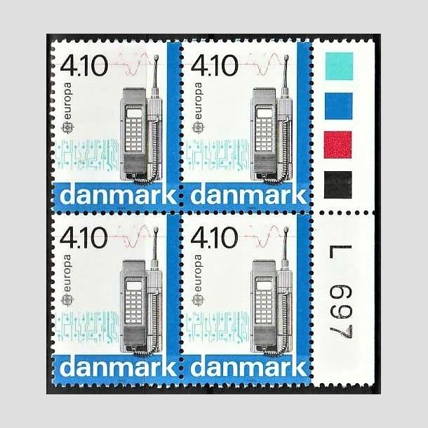 FRIMRKER DANMARK | 1988 - AFA 912 - Europamrker - 4,10 Kr. flerfarvet i 4-blok - Postfrisk