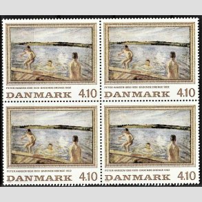 FRIMRKER DANMARK | 1988 - AFA 921 - Peter Hansen - 4,10 Kr. flerfarvet i 4-blok - Postfrisk