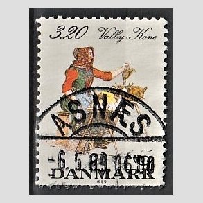 FRIM�RKER DANMARK | 1989 - AFA 936 - Folkedragter - 3,20 Kr. flerfarvet - Pragt Stemplet Asn�s