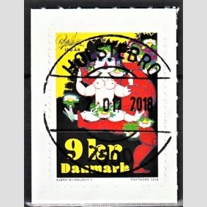 FRIM�RKER DANMARK | 2018 - AFA 1922 - Bj�rn Wiinblad - 9,00 kr. flerfarvet - Pragt Stemplet Holstebro