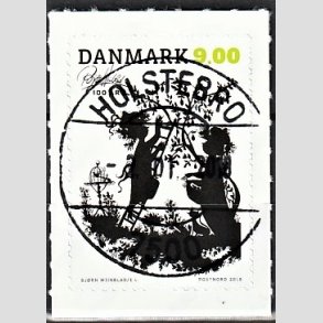 FRIM�RKER DANMARK | 2018 - AFA 1924 - Bj�rn Wiinblad - 9,00 kr. flerfarvet - Pragt Stemplet Holstebro