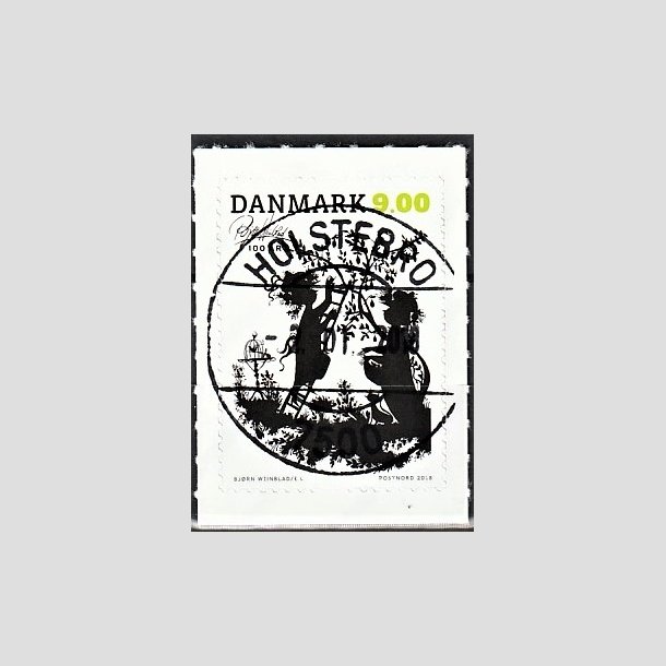FRIMRKER DANMARK | 2018 - AFA 1924 - Bjrn Wiinblad - 9,00 kr. flerfarvet - Pragt Stemplet Holstebro