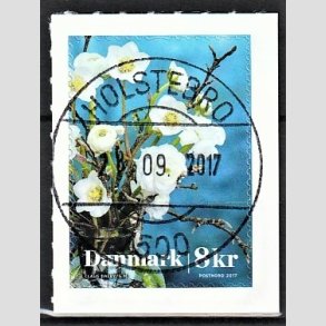 FRIM�RKER DANMARK | 2017 - AFA 1920 - Vinterblomster - 8,00 Kr. flerfarvet - Pragt Stemplet Holstebro