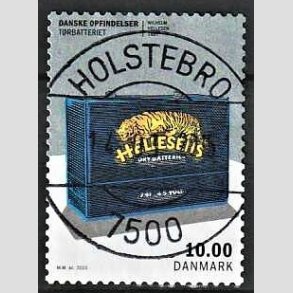 FRIM�RKER DANMARK | 2015 - AFA 1819 - Danske opfindelser - 10,00 Kr. t�rbatteriet - Pragt Stemplet Holstebro