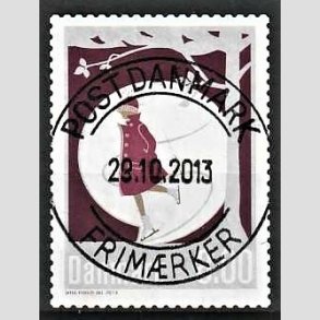 FRIM�RKER DANMARK | 2013 - AFA 1757 - Vinterstemning - 8,00 Kr. flerfarvet - Pragt Stemplet