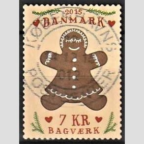 FRIM�RKER DANMARK | 2015 - AFA 1836 - Bagv�rk - 7,00 Kr. kagekone - Pragt Stemplet