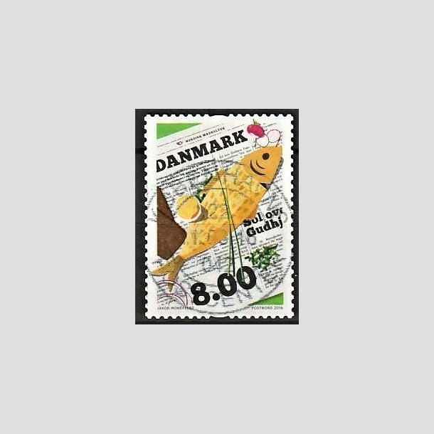 FRIMRKER DANMARK | 2016 - AFA 1842 - Nordisk madkultur - 8,00 Kr. flerfarvet - Pragt Stemplet