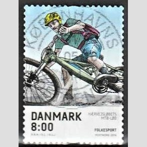 FRIM�RKER DANMARK | 2016 - AFA 1856 - Folkesport - 8,00 Kr. flerfarvet - Pragt Stemplet