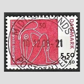 FRIMRKER DANMARK | 2008 - AFA 1529 - Krftens Bekmpelse - 5,50 + 0,50 Kr. flerfarvet - Lux Stemplet