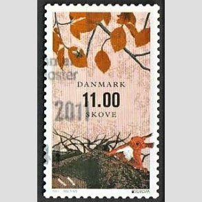 FRIMRKER DANMARK | 2011 - AFA 1659 - Europamrker, skove - 11,00 Kr. flerfarvet - Pnt Stemplet