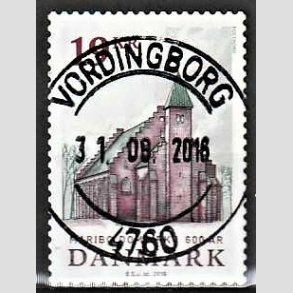 FRIM�RKER DANMARK | 2016 - AFA 1844 - Maribo Domkirke 600 �r - 19,00 Kr. flerfarvet - Pragt Stemplet Vordingborg