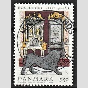 FRIM�RKER DANMARK | 2006 - AFA 1464 - Roseborg Slot 400 �r. - 5,50 Kr. Tronstol - Pragt Stemplet