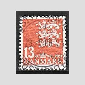 FRIMRKER DANMARK | 2004 - AFA 1376 - Lille Rigsvben - 13 Kr. orange - Pragt Stemplet