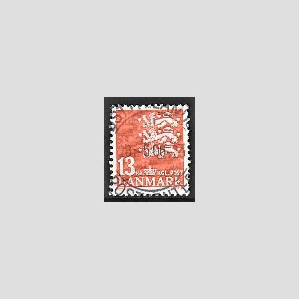 FRIMRKER DANMARK | 2004 - AFA 1376 - Lille Rigsvben - 13 Kr. orange - Pragt Stemplet