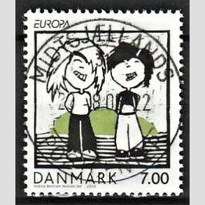FRIM�RKER DANMARK | 2006 - AFA 1483 - Europam�rker b�rn/unge - 7,00 Kr. flerfarvet - Pragt Stemplet Midtsj�lland