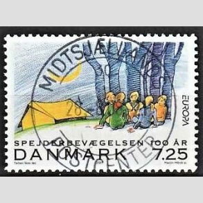 FRIM�RKER DANMARK | 2007 - AFA 1511 - Spejderbev�gelsen - 7,25 Kr. Aftenstemning - Pragt Stemplet Midtsj�lland