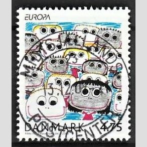 FRIM�RKER DANMARK | 2006 - AFA 1482 - Europam�rker b�rn/unge - 4,75 Kr. flerfarvet - Pragt Stemplet Midtsj�lland