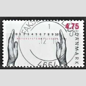 FRIM�RKER DANMARK | 2007 - AFA 1517 - Metersystemet - 4,75 Kr. flerfarvet - Lux Stemplet Fakseladeplads