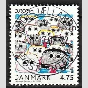 FRIM�RKER DANMARK | 2006 - AFA 1482 - Europam�rker b�rn/unge - 4,75 Kr. flerfarvet - Pragt Stemplet Midtsj�lland