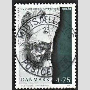 FRIM�RKER DANMARK | 2006 - AFA 1474 - Glypoteket 100 �r. - 4,75 Kr. Gravrelief - Pragt Stemplet