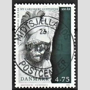 FRIM�RKER DANMARK | 2006 - AFA 1474 - Glypoteket 100 �r. - 4,75 Kr. Gravrelief - Pragt Stemplet