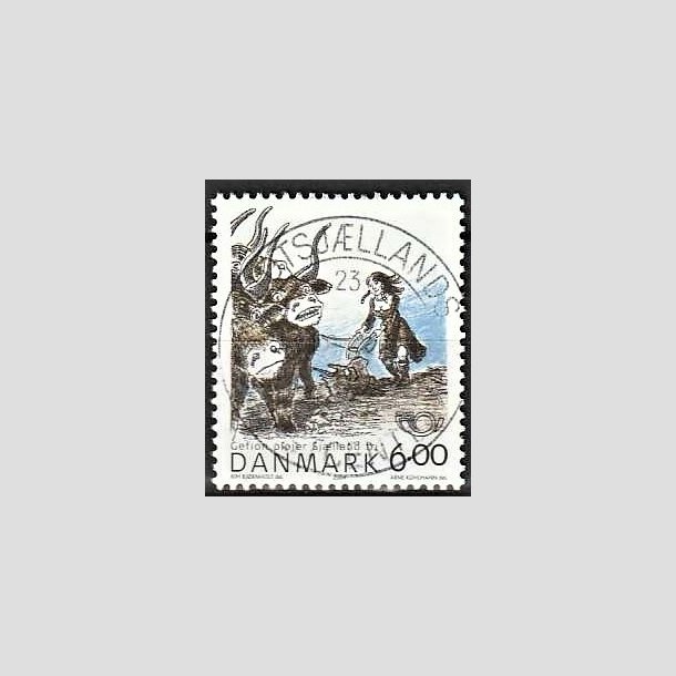 FRIMRKER DANMARK | 2004 - AFA 1385 - Gefion - 6,00 Kr. flerfarvet - Pragt Stemplet Midtsjlland