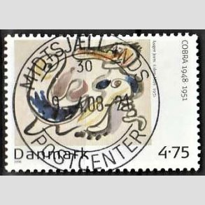 FRIM�RKER DANMARK | 2006 - AFA 1484 - Cobra-malere 9. - 4,75 Kr. Asger Jorn - Pragt Stemplet