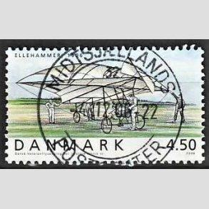 FRIM�RKER DANMARK | 2006 - AFA 1478 - Ellehammer - 4,50 Kr. flerfarvet - Pragt Stemplet Midtsj�lland