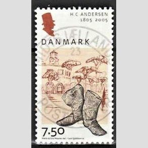 FRIM�RKER DANMARK | 2005 - AFA 1425 - H.C. Andersen - 7,50 Kr. Rejsest�vler - Pragt Stemplet 