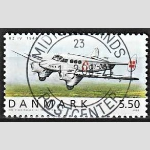 FRIM�RKER DANMARK | 2006 - AFA 1480 - Ellehammer - 5,50 Kr. flerfarvet - Pragt Stemplet Midtsj�lland