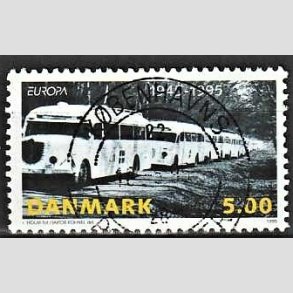 FRIM�RKER DANMARK | 1995 - AFA 1092 - 50 �ret for befrielsen - 5,00 Kr. flerfarvet - Pragt Stemplet