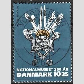 FRIM�RKER DANMARK | 2007 - AFA 1504 - Nationalmuseet 200 �r. - 10,25 Kr. flerfarvet - Pragt Stemplet Vordingborg