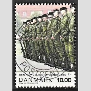 FRIM�RKER DANMARK | 2008 - AFA 1534 - Livgarden 350 �r. - 10,00 Kr. flerfarvet - Lux Stemplet