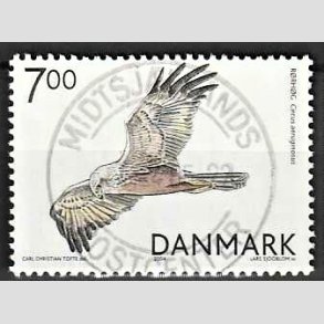 FRIM�RKER DANMARK | 2004 - AFA 1412 - Rovfugle i Danmark - 7,00 Kr. R�rh�g - Pragt Stemplet Midtsj�lland