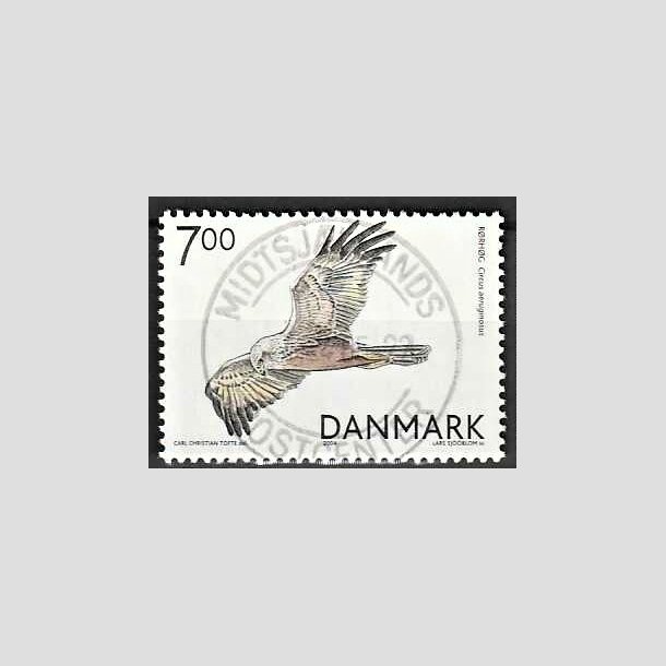 FRIMRKER DANMARK | 2004 - AFA 1412 - Rovfugle i Danmark - 7,00 Kr. Rrhg - Pragt Stemplet Midtsjlland