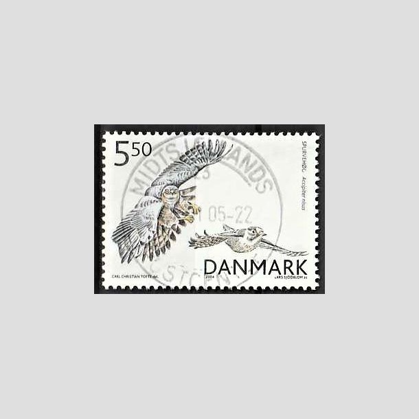 FRIMRKER DANMARK | 2004 - AFA 1410 - Rovfugle i Danmark - 5,50 Kr. Spurvehg - Pragt Stemplet