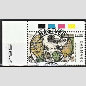 FRIM�RKER DANMARK | 2009 - AFA 1587 - Gamle Danmarkskort - 12,00 Kr. flerfarvet - Lux Stemplet N�stved