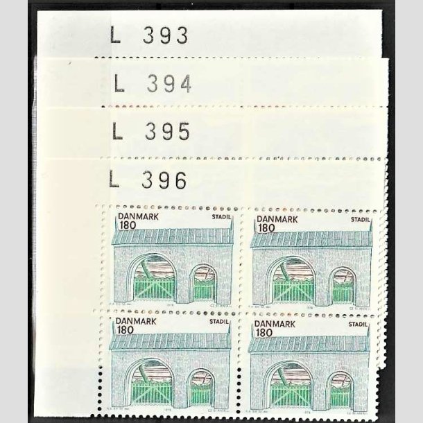 FRIMRKER DANMARK | 1978 - AFA 660-63 - Midtjylland - 70-180 re flerfarvet i st marginalblokke - Postfrisk