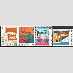 FRIMRKER DANMARK | 2005 - AFA 1439-1442 - Frimrkekunst 8. - 5,50-12,50 Kr. i st - Pragt Stemplet