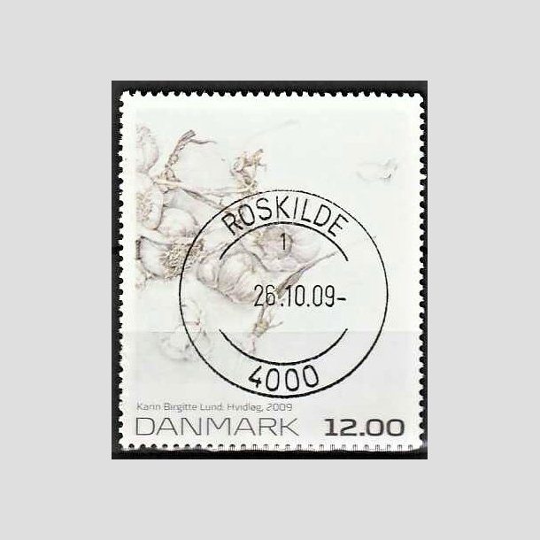 FRIMRKER DANMARK | 2009 - AFA 1594 - Frimrkekunst 13. - 12,00 Kr. flerfarvet - Pragt Stemplet Roskilde