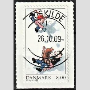 FRIM�RKER DANMARK | 2009 - AFA 1597 - Leg i sneen - 8,00 Kr. flerfarvet - Lux Stemplet Roskilde