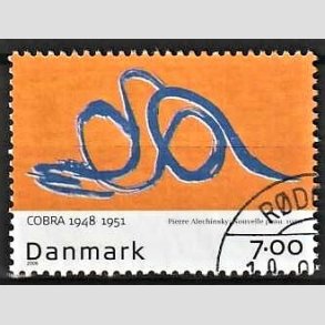 FRIMRKER DANMARK | 2006 - AFA 1486 - Cobra-malere 9. - 7,00 Kr. Pierre Alechinsky - Pnt Stemplet