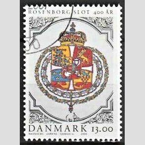 FRIMRKER DANMARK | 2006 - AFA 1465 - Roseborg Slot 400 r. - 13,00 Kr. Rigsvbnet - Pnt Stemplet