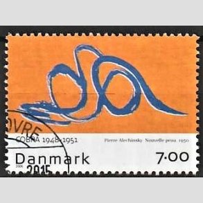 FRIMRKER DANMARK | 2006 - AFA 1486 - Cobra-malere 9. - 7,00 Kr. Pierre Alechinsky - Pnt Stemplet