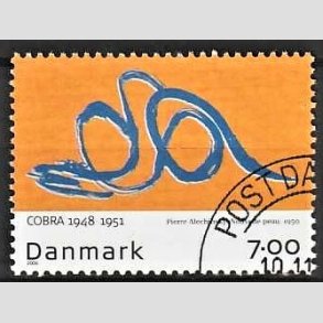 FRIMRKER DANMARK | 2006 - AFA 1486 - Cobra-malere 9. - 7,00 Kr. Pierre Alechinsky - Pnt Stemplet