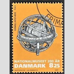 FRIMRKER DANMARK | 2007 - AFA 1503 - Nationalmuseet 200 r - 8,25 Kr. flerfarvet - Pnt Stemplet