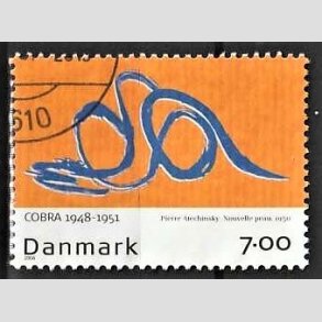 FRIMRKER DANMARK | 2006 - AFA 1486 - Cobra-malere 9. - 7,00 Kr. Pierre Alechinsky - Pnt Stemplet