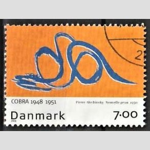 FRIMRKER DANMARK | 2006 - AFA 1486 - Cobra-malere 9. - 7,00 Kr. Pierre Alechinsky - Pnt Stemplet