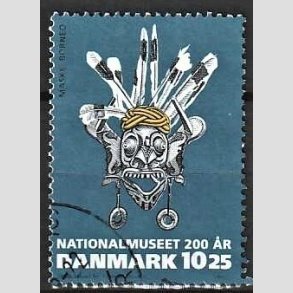FRIMRKER DANMARK | 2007 - AFA 1504 - Nationalmuseet 200 r. - 10,25 Kr. flerfarvet - Pnt Stemplet